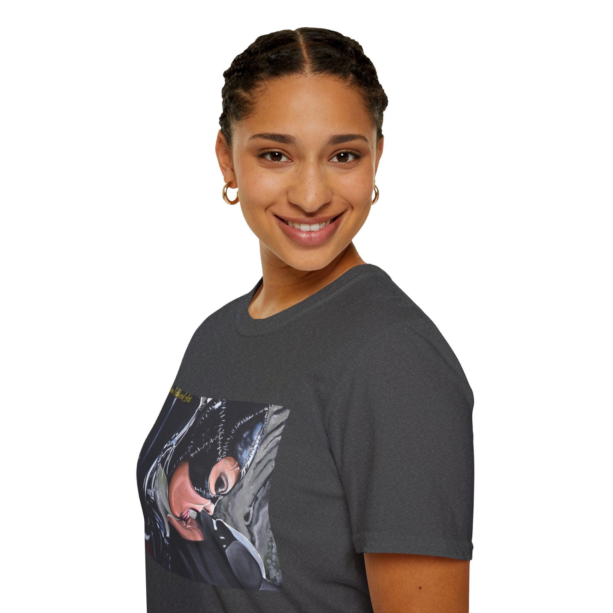 Catwoman Portrait T-Shirt — Noir Cinematic Retro Comic Tee