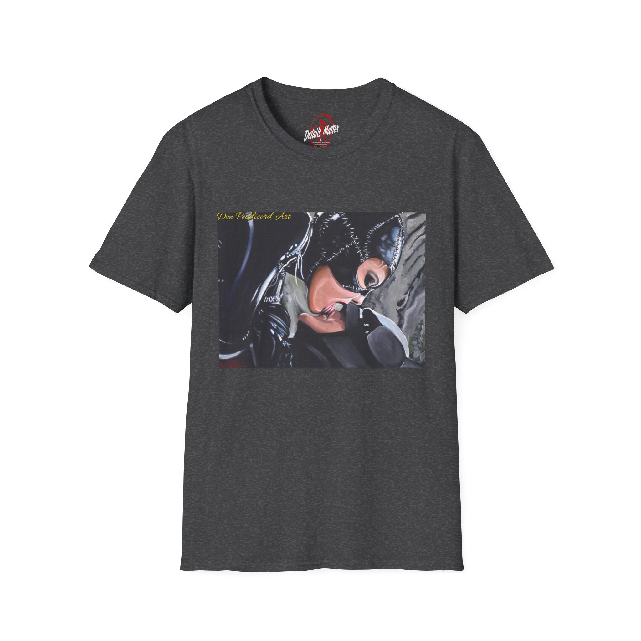 Catwoman Portrait T-Shirt — Noir Cinematic Retro Comic Tee