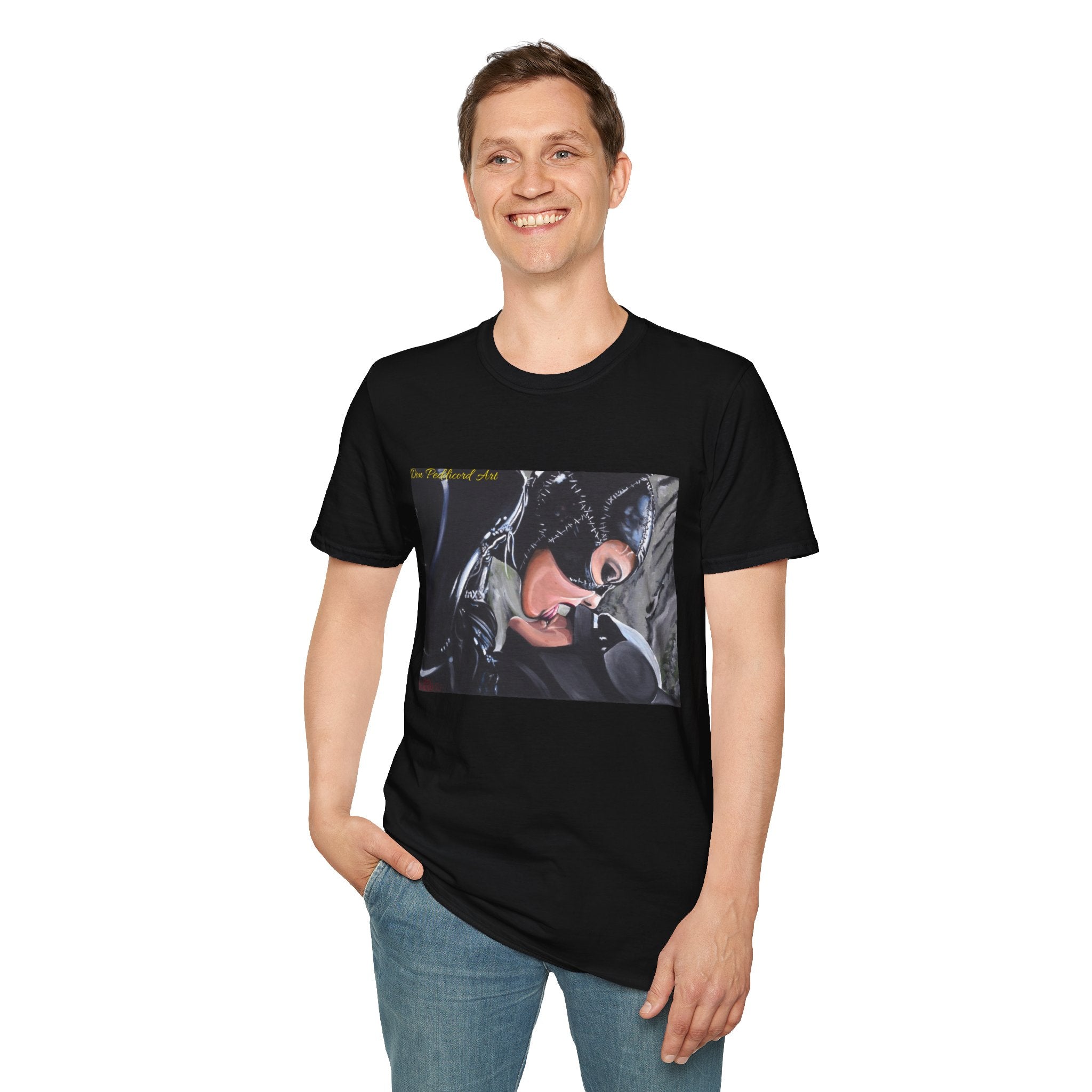 Catwoman Portrait T-Shirt — Noir Cinematic Retro Comic Tee