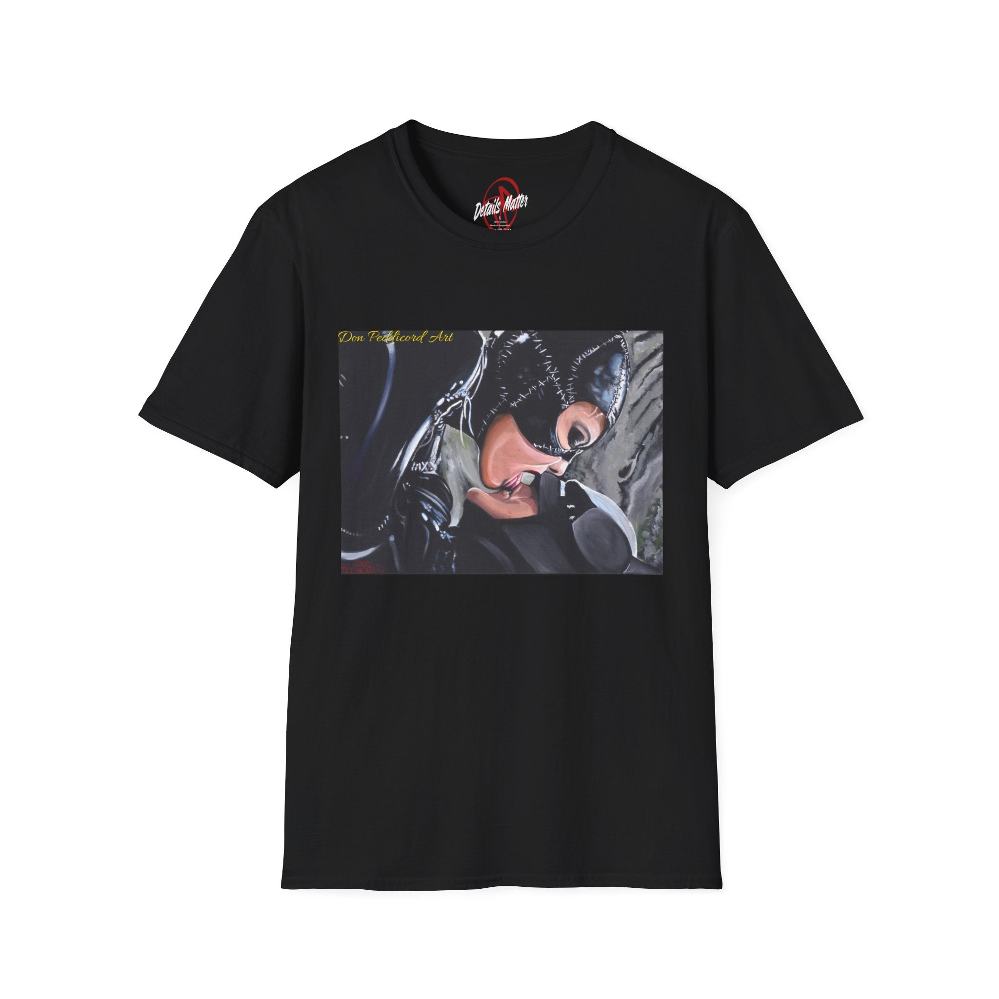 Catwoman Portrait T-Shirt — Noir Cinematic Retro Comic Tee