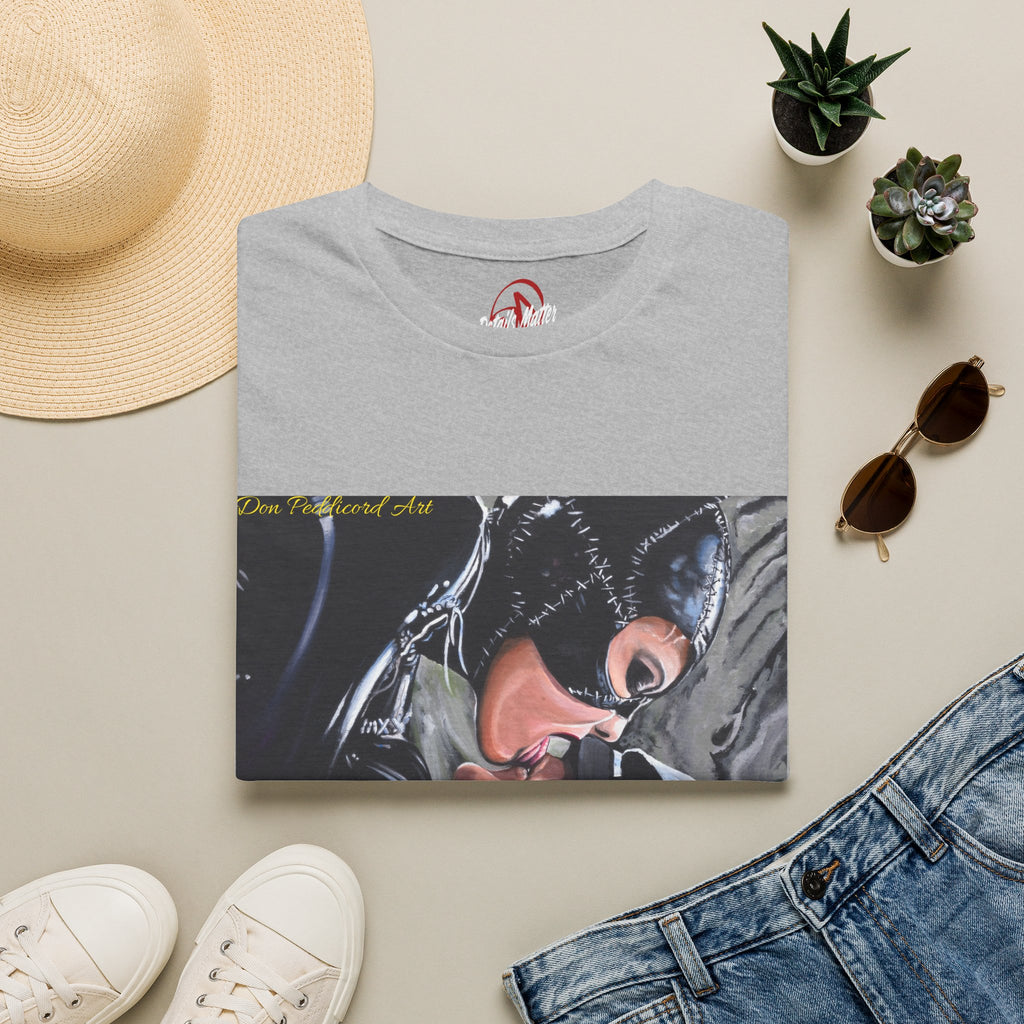 Catwoman Portrait T-Shirt — Noir Cinematic Retro Comic Tee
