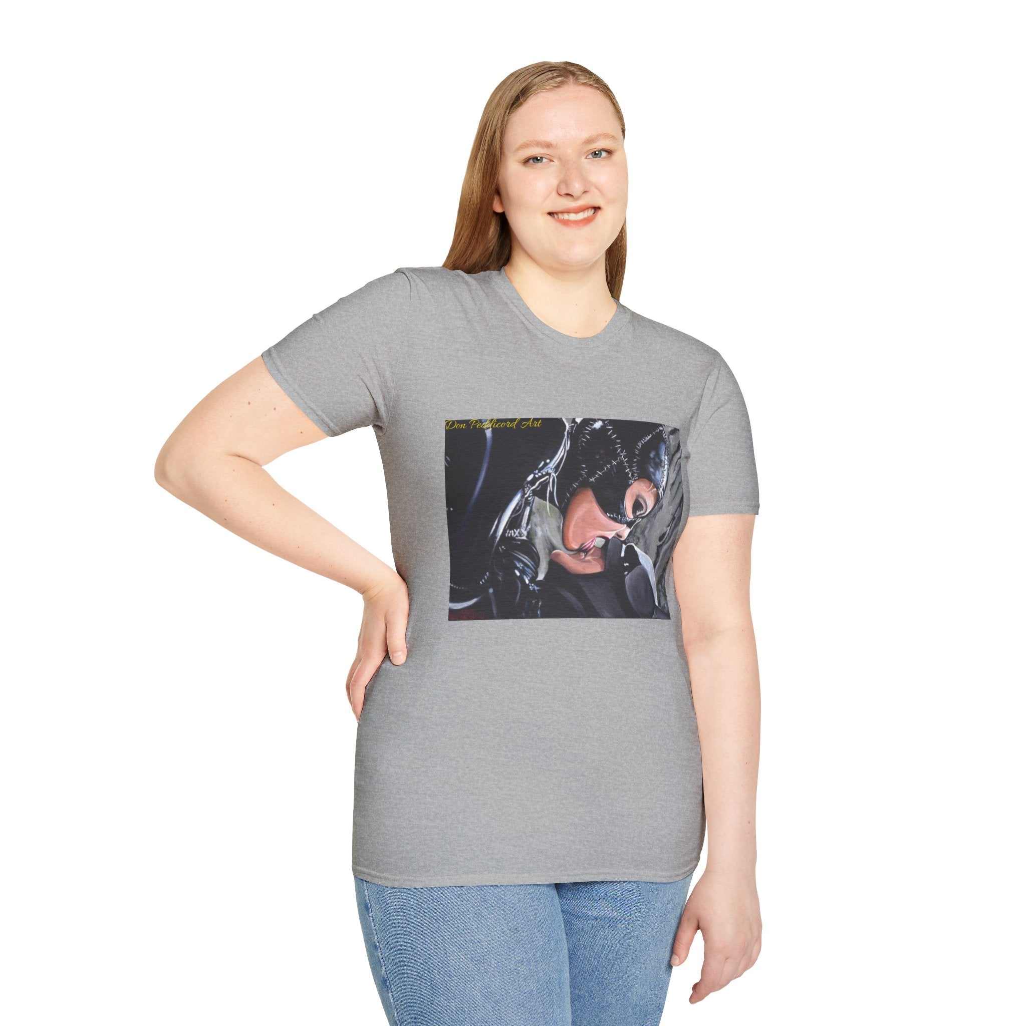 Catwoman Portrait T-Shirt — Noir Cinematic Retro Comic Tee