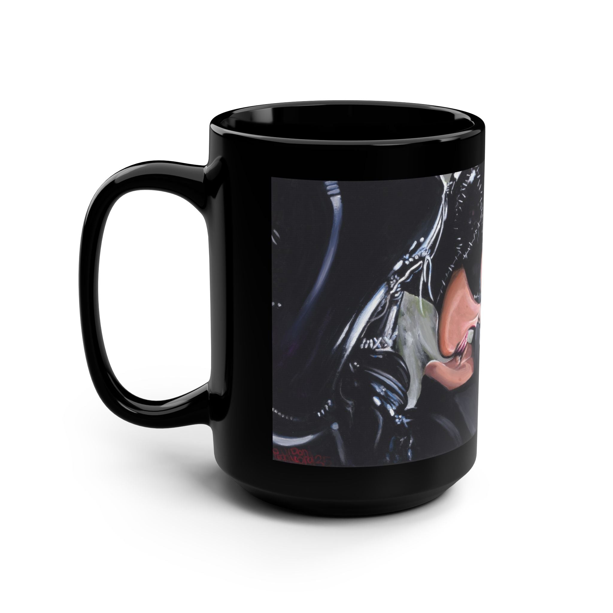 Deadly Kiss Coffee Mug — 15oz Black Art Mug (Don Peddicord Art)