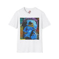 Maurice T-Shirt — Neon Blue Skull Monster Graphic Tee