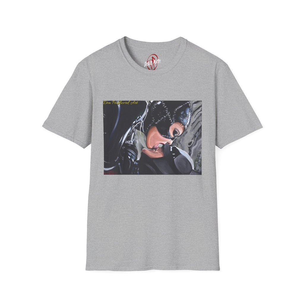 Catwoman Portrait T-Shirt — Noir Cinematic Retro Comic Tee