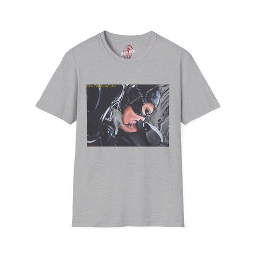 Catwoman Portrait T-Shirt — Noir Cinematic Retro Comic Tee